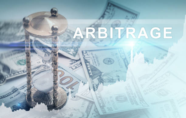 Conceptual image of making money with risk in arbitrage trading